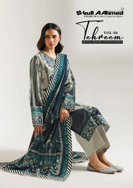 Tehreem Vol 6 By Gull A Ahmed Cambric Cotton Online Karachi Dress Material Wholesale